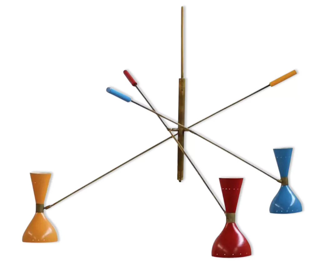 Italian Pendulum Chandelier 3 Articulable Arms