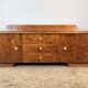 Lowboard, small chest of drawers, flamed birch, 1950s
