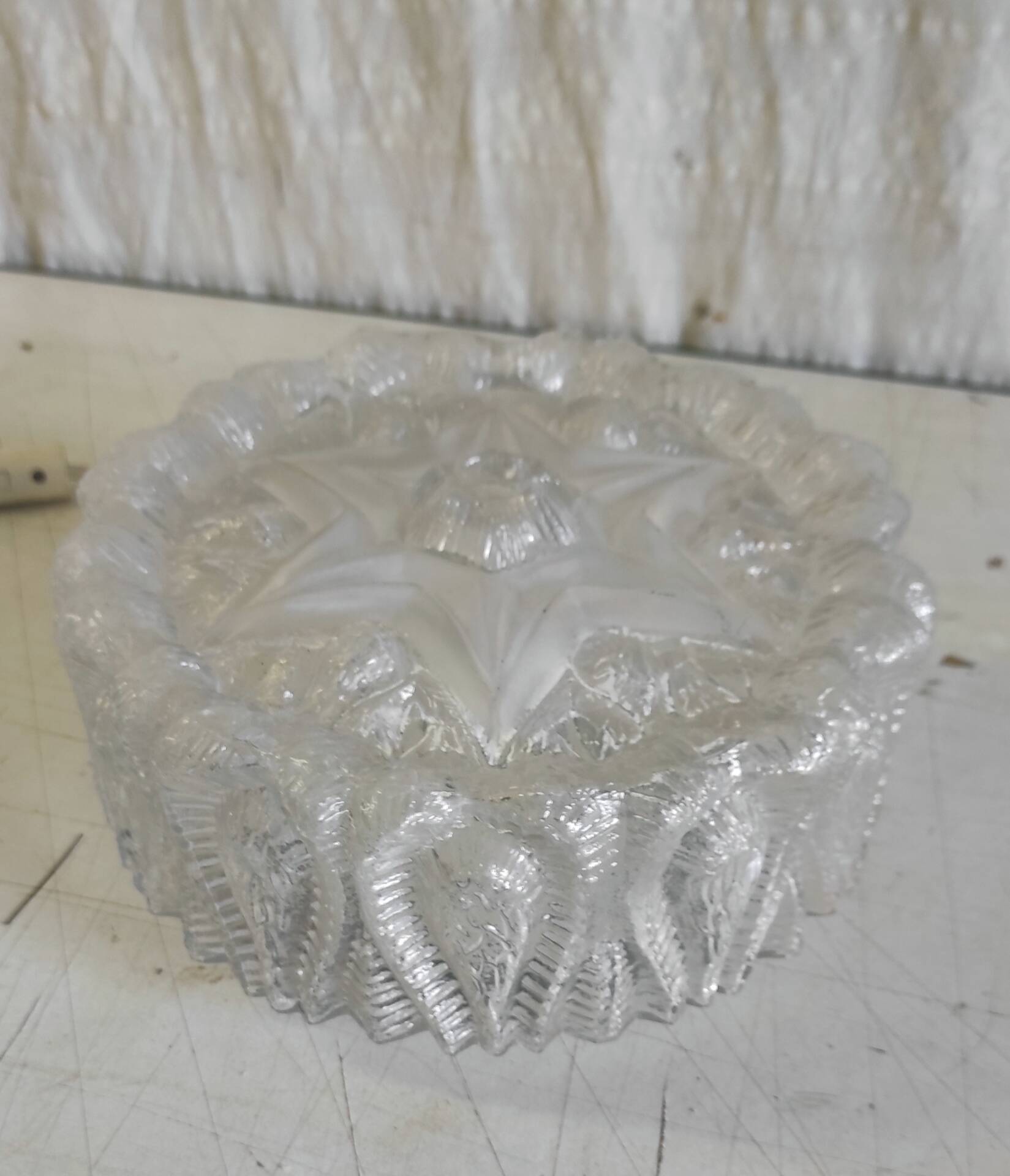 Ceiling light, moulded glass wall sconce - 1960s-70s