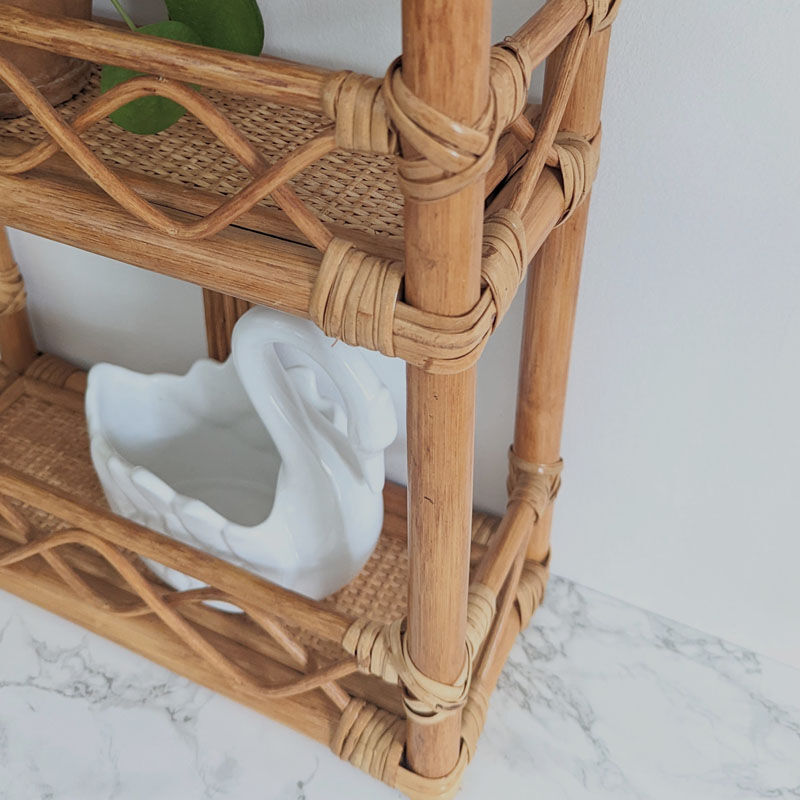 Rattan shelf