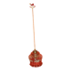 transparent crystal suspension with floral decoration from the 1970s
