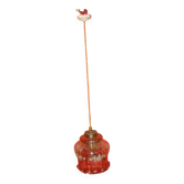 suspension en cristal transparent avec décor floral époque années 70