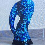 Blue foam vase of the seas enamels of glaciers
