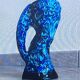 Vase bleu écume des mers émaux des glaciers