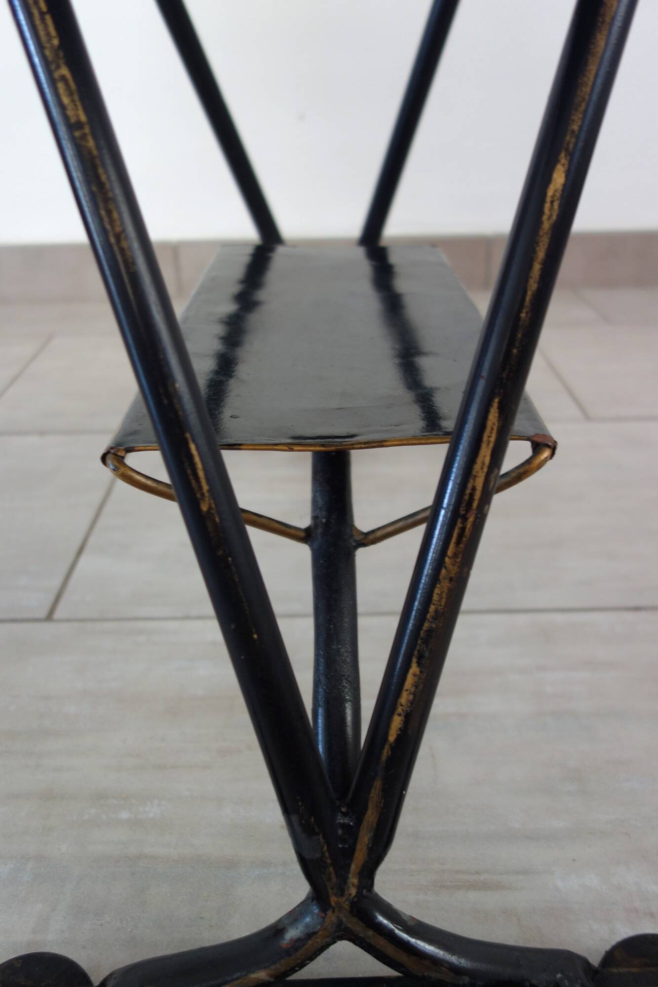 Vintage metal and ceramic side table from the 1950s/60s