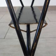 Table d'appoint en métal et céramique, années 50-60
