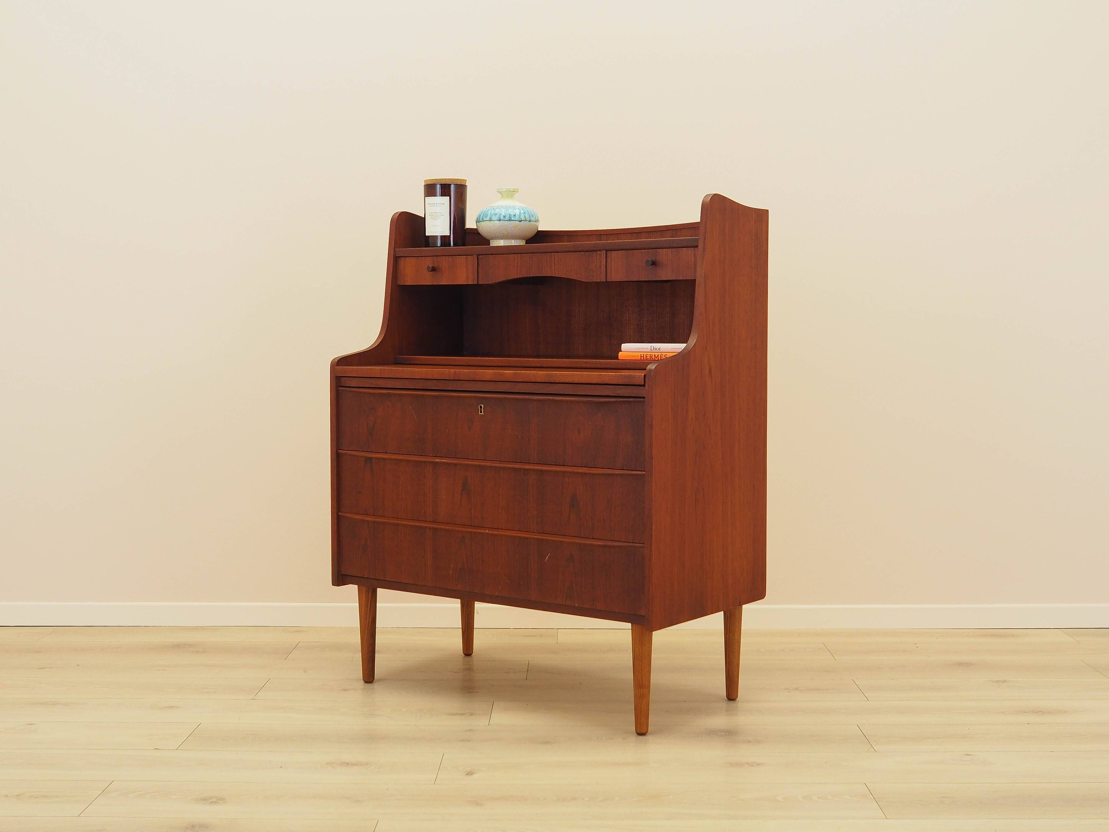 Teak secretary, Danish design, 1970s, made in Denmark