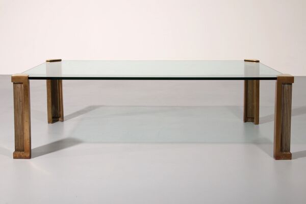 Table basse de Peter Ghyczy modèle T14 design vintage des années 1970 (140x80x45)
