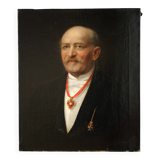 Distressed 19th Century Gentleman Portrait Painting