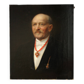 Portrait de gentleman du XIXe siècle, à l'aspect vieilli