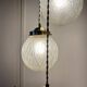 Vintage art deco triple globe waterfall pendant light in frosted glass