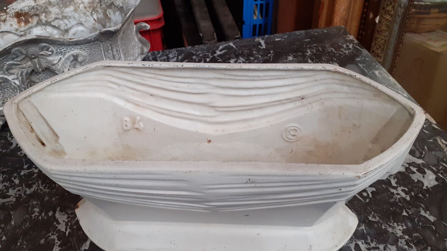Art deco cast iron planter