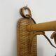 Pair of rattan and cane lantern wall lights. 1950s-1960s