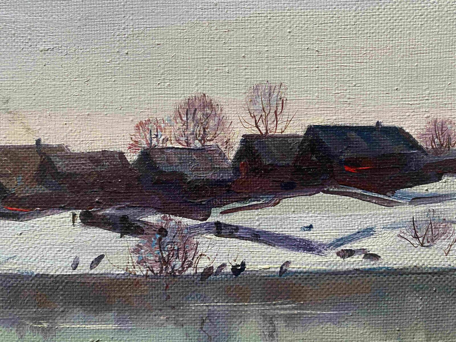 HST Russian school painting "Winter landscape" 1993 signed located + frame