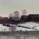 HST Russian school painting "Winter landscape" 1993 signed located + frame