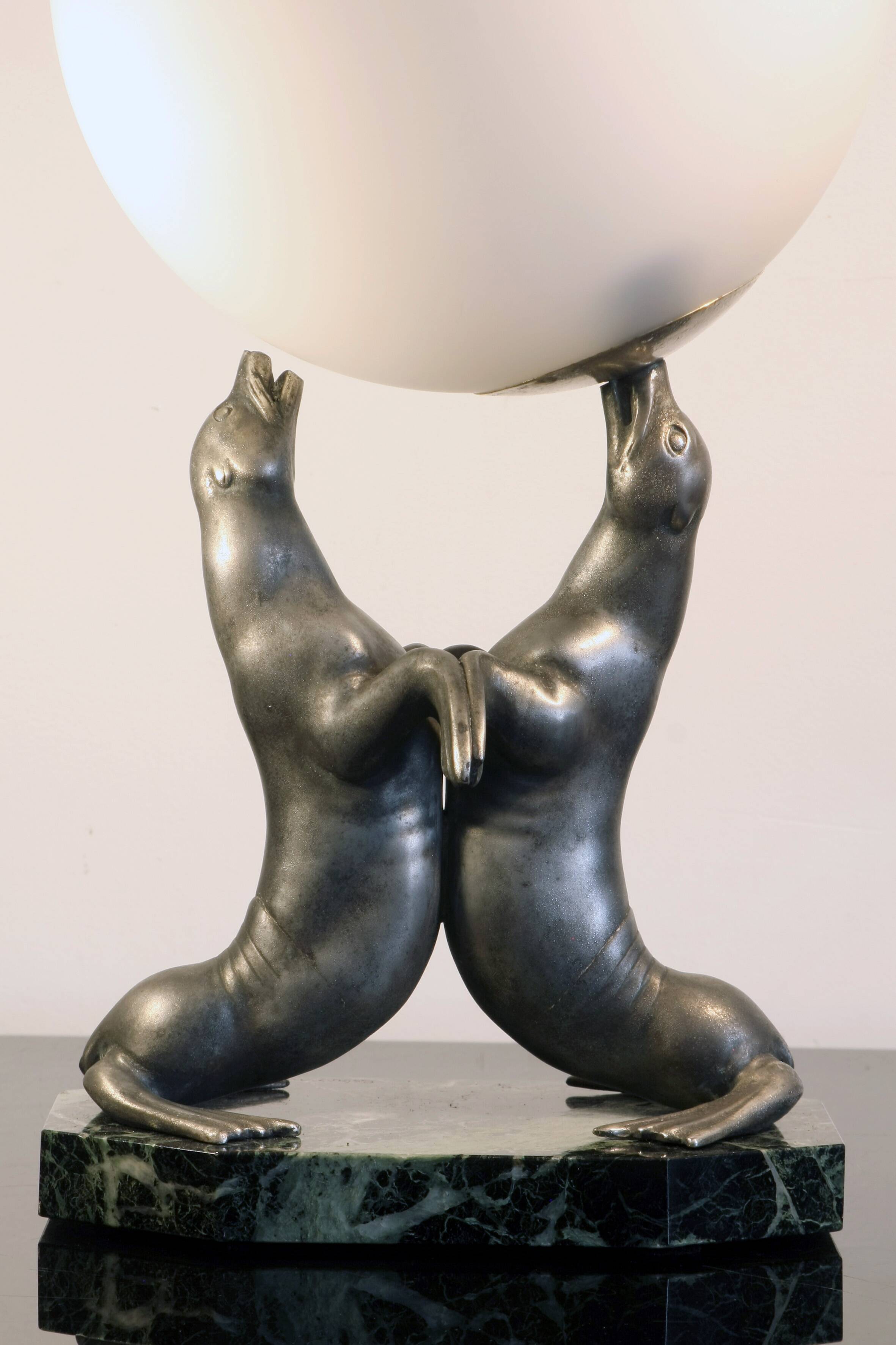 lampe art déco louis albert carvin (1875-1951)