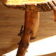 Brutalist side table in oak, 1950s-60s.