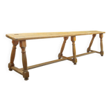 Antique walnut wood bench