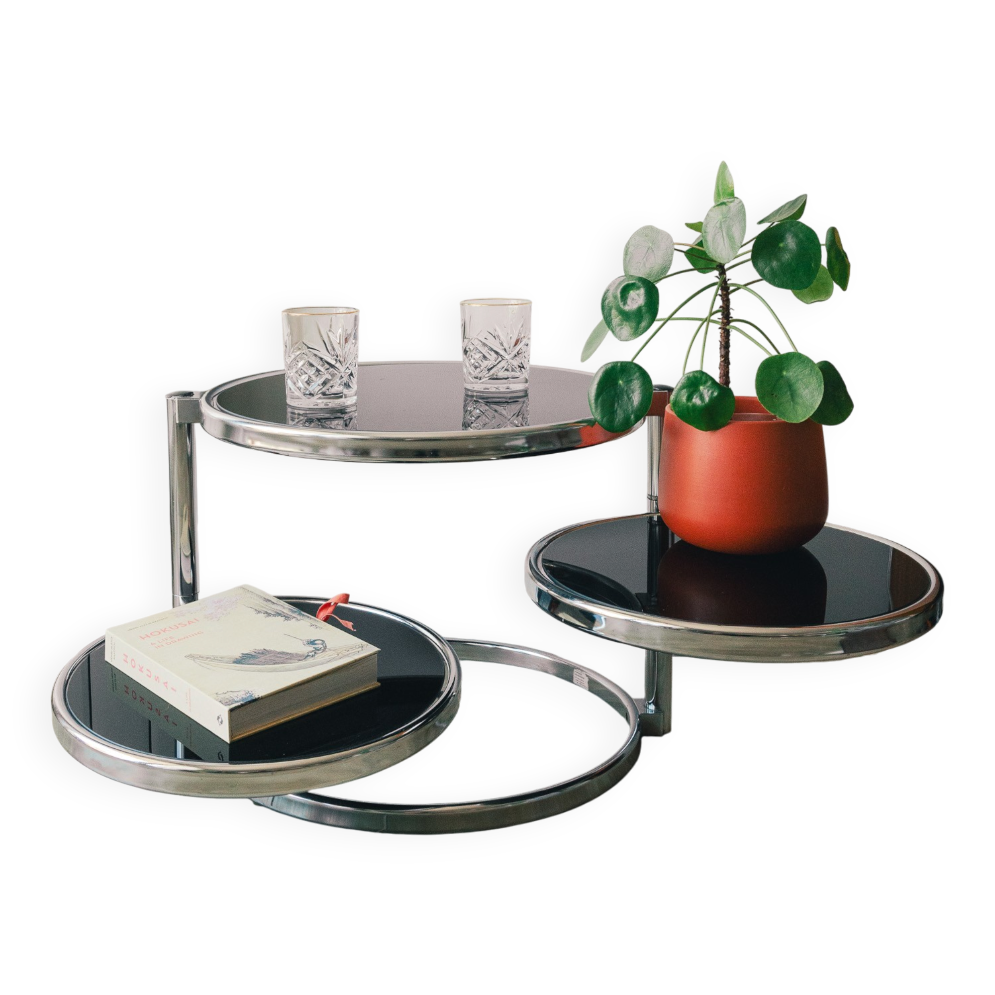 1970s three-tier coffee table