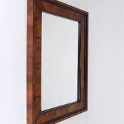 Square Biedermeier Antique 19th Century Walnut Wall Mirror, Vienna, 1850s