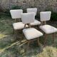 Set de 4 chaises minimalistes en chêne années 50
