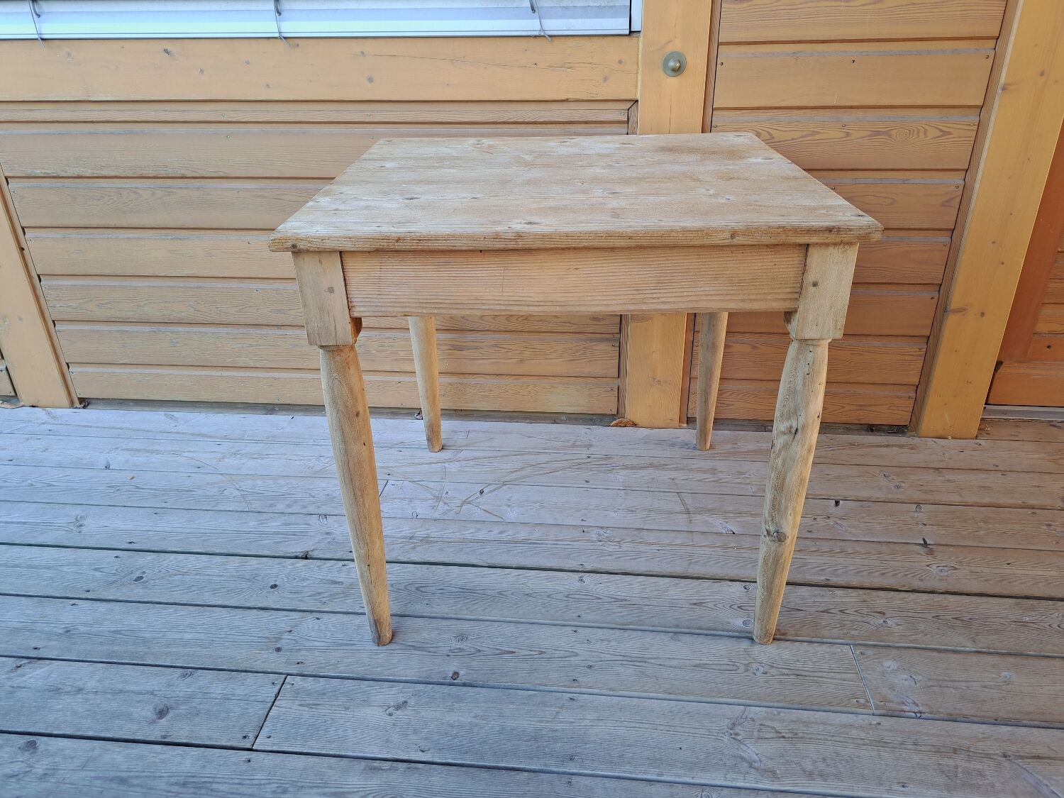Table bistrot bois brut