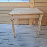 Raw wood bistro table
