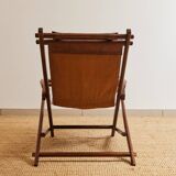 Vintage wooden deckchair