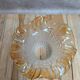 Vintage iridescent amber glass lampshade – tulip