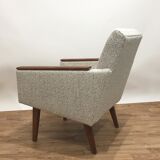 60s cube armchair reupholstered
