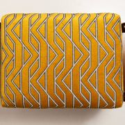 GFM Mid Century Stool in Yellow Jacquard by Casamance, E. Homa, Europe, 1960s