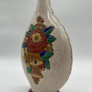 Art deco vase in longwy enamels