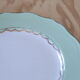 6 old plates St-Amand l'Amandinoise, almond green ledge