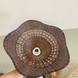 Vintage wicker pendant light