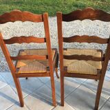 Suite of 6 Louis XV-style mulched chairs