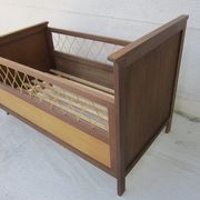 Wood and rattan child bed