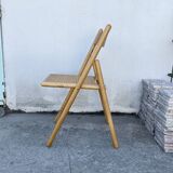 Vintage cane folding chair 80 Habitat