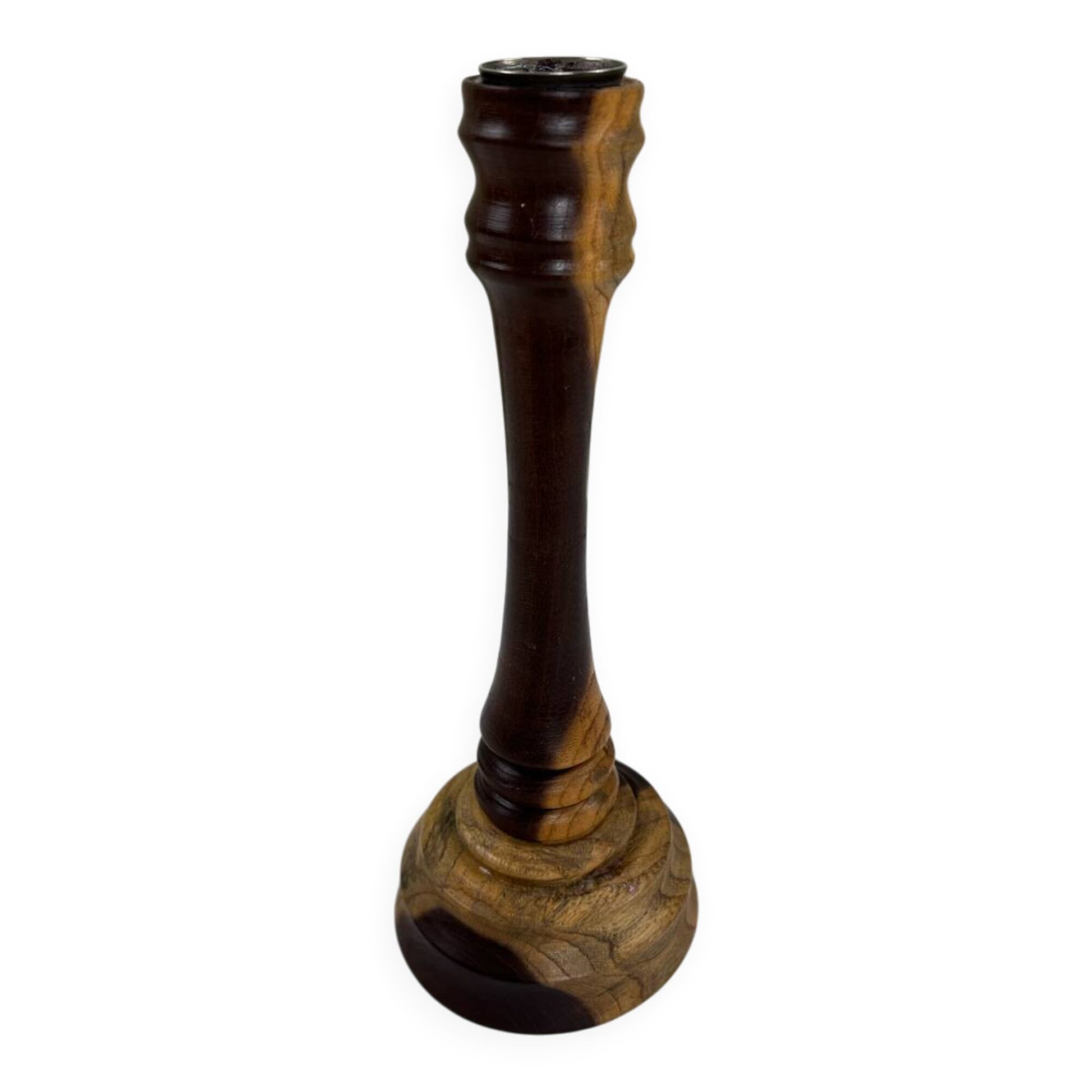 Two-tone wooden candlestick