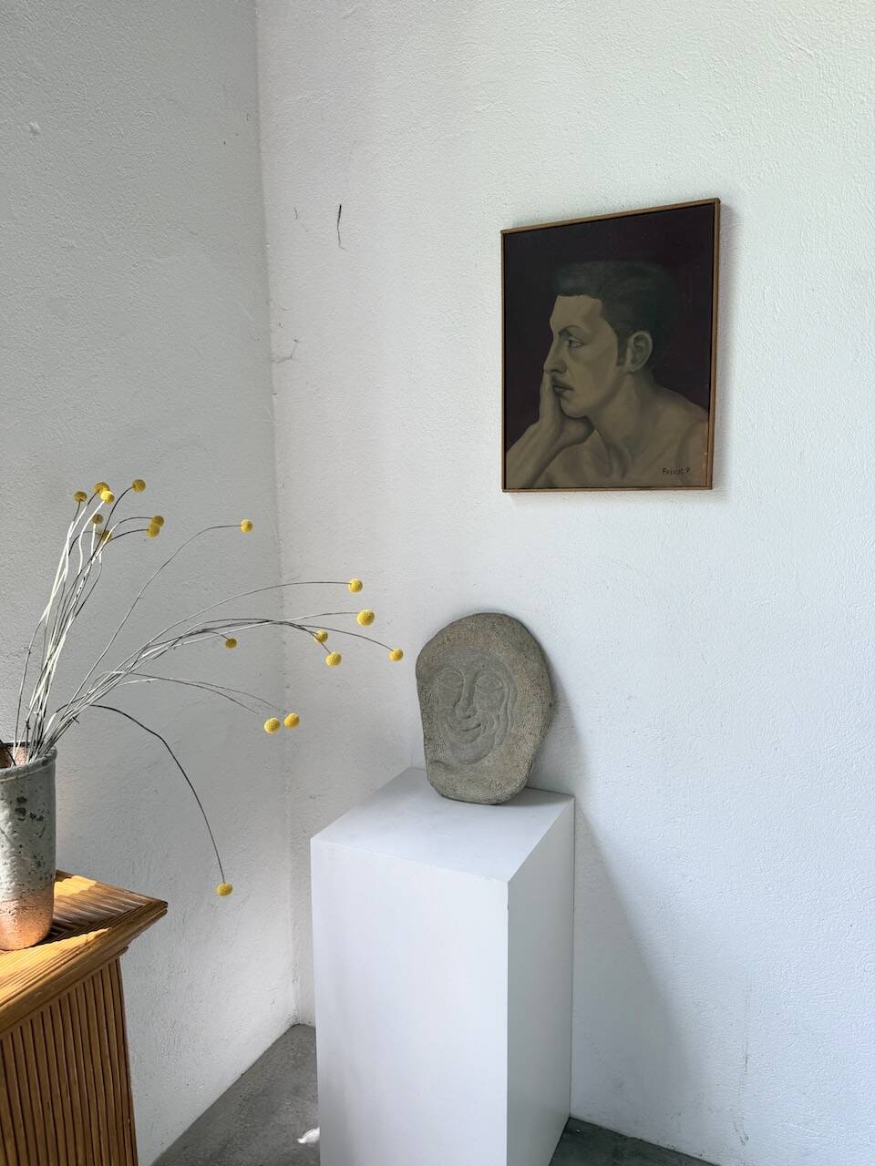 Stone sculpture 1950 face