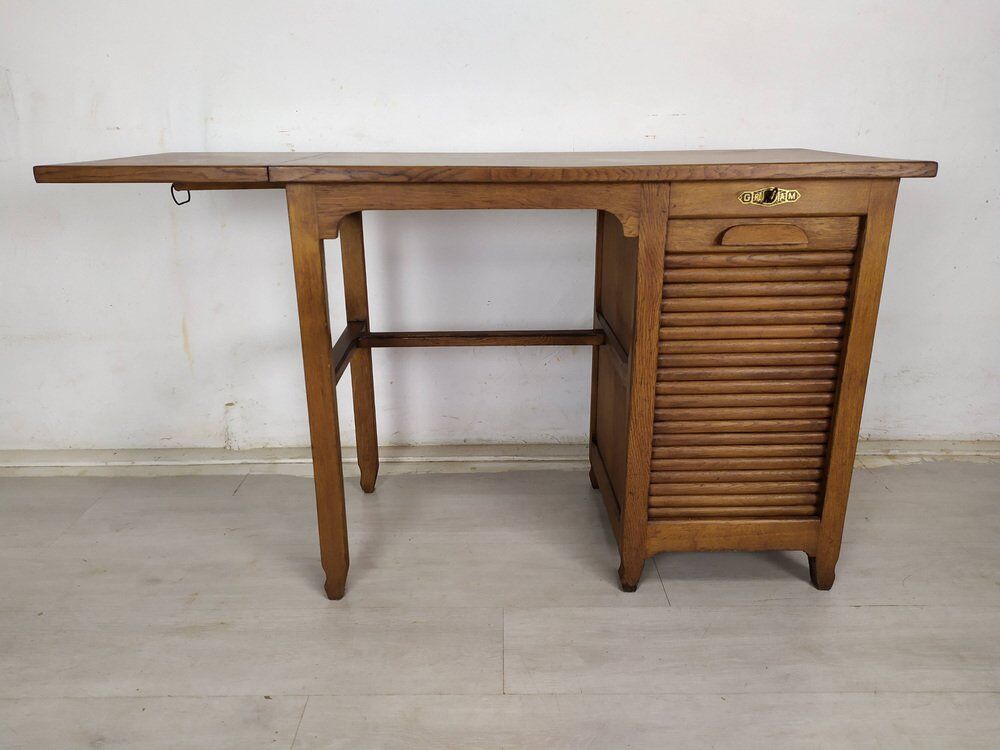 Oak industrial desk, 1930s