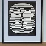 Victor vasarely silkscreen after the work zeta created in 1955