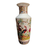 Porcelain peacock vase