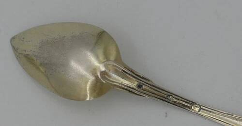 12 teaspoons, coffee, sterling silver Vieillard, vermeil, model Filet droit.