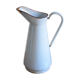 Broc émaillé blanc au liseret rouge