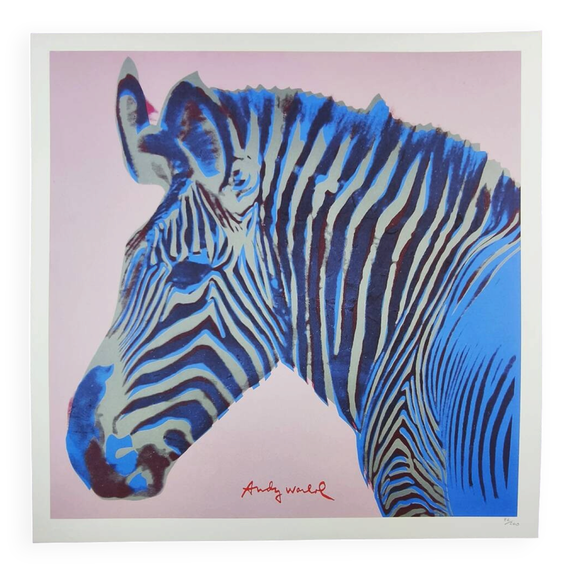 Limited Edition Lithograph "Grevy's Zebra" by Andy Warhol
