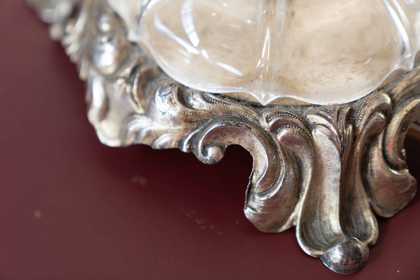 Delta Quattro 5-Light Crystal Table Lamp – Silver Finish