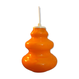 Orange opaline pendant lamp 70's