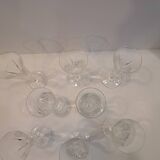 8 champagne flutes Cristallerie de Saint Louis model Cerdagne