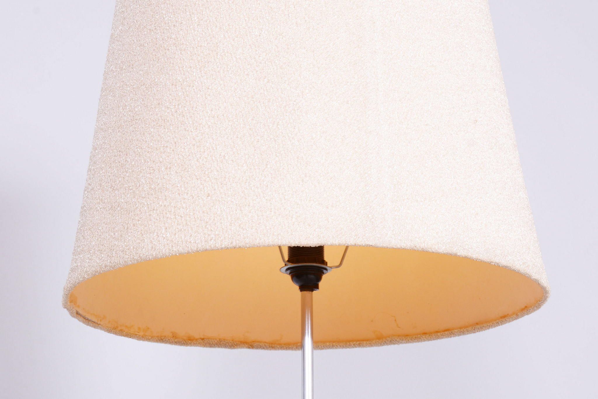 Original MidCentury Floor Lamp, Palisandr, Chrome-plated Steel, Czechia, 1960s