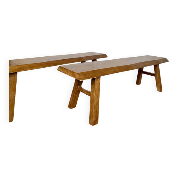 Paire de banc brutaliste vintage